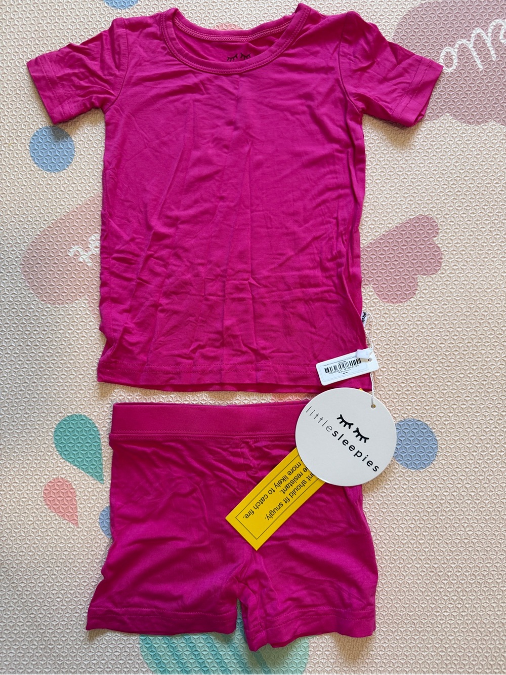 Little Sleepies Hot Pink Short Sleeve Pajama Set